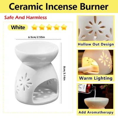 Tealight Candle Holder Aroma Essential Oil Burner Diffuser Incense Oil Burner Fragrance Night Lamp Aromatherapy Ceramics Home Decoration