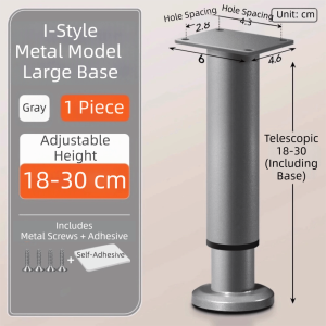 ORIGE HOUSE Adjustable Height Furniture Support Legs Heavy-Duty Load-Bearing Sofa Leg Bracket Sturdy Floor Protector Bed Beam Support Leg Bed Frame Support