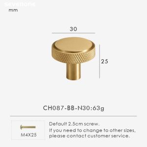 Solid Brass Knurled Cabinet Knobs Wardrobe Cabinet Handle Antique Bronze Gold Black Drawer Handle Available In Multiple Sizes