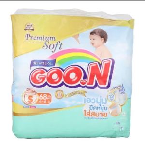 GOO.N Diaper Pants Premium Soft Japan Quality – Size S 68pcs | Baby Diaper Pants for 4–8kg | Long-Lasting 12-Hour Absorbent Diaper for Boys & Girls | Imported Japan Diapers for Sensitive Skin | Soft Stretchy Pants for Active Babies