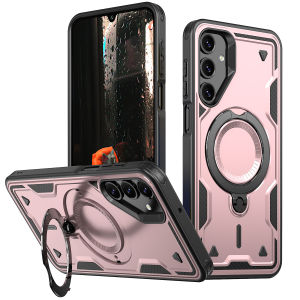 Armor Magsafe Magnetic Wireless Charging Case For Samsung Galaxy A16 5G A06 A15 A25 A35 A55 A14 A05 Metal Ring Holder Back Cover