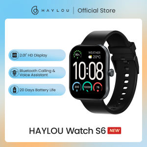 HAYLOU Watch S6 Smartwatch 2.01" HD Display Smart Watch Bluetooth Voice Callings IP68 Waterproof Fitness Tracking Smartwatch