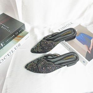 Shaveera Heels Brukat Renataa - Sandal Kondangan Mules Wanita 3cm