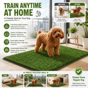 Pet Grass Pad Dog Potty Grass Realistic Design Easy to Clean Artificial Grass Mat