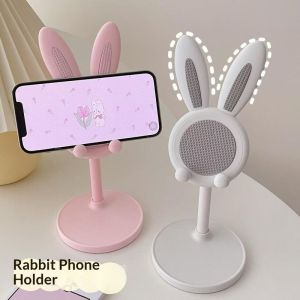 Clemine Giá đỡ điện thoại hình thỏ dễ thương điều chỉnh được dùng để xem phim chụp ảnh tự sướng và phát trực tiếp