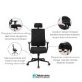 Dekoruma ORCA Kursi Kantor Ergonomis Manager Hitam - Kursi Kerja. 
