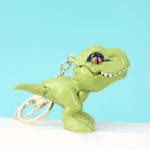 KY015 Creative Cute Biting fingers dinosaur keychain Bell