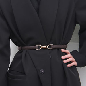 Belt For Women Adjustable Buckle Decorative With Suit Skirt Simple Thin Belt Simple Waist-Cinching Korean Style Decorative Belt