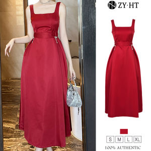 ZYHT EraVogue Womens Dresses Red Dresses Square Neck Dresses A-Shape Dresses Hiso Dresses Vintage Dresses Evening Dresses 9799