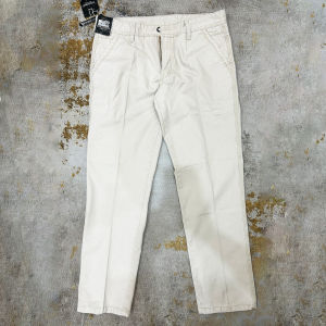 DICKER TERBARU - Celana Kanvas panjang casual Reguler fit cream tulang putih tulang non street premium