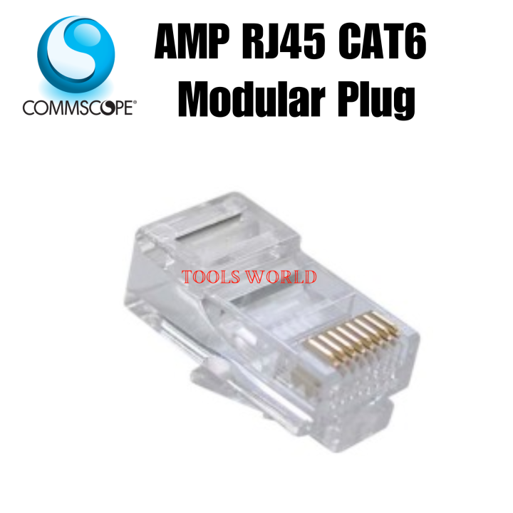 Commscope RJ45 Cat 6 Modular Plug UTP Crystal Head Original Network LAN ...