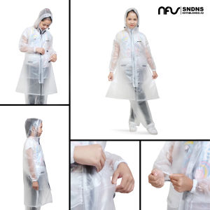 Jas Hujan Anak Perempuan Hijab Transparan