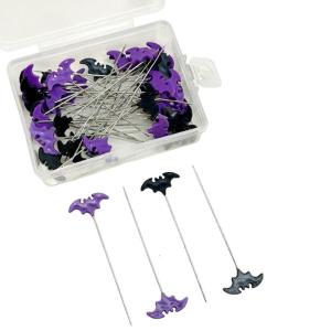 50/100pcs Sewing Pins Halloween Bat Quilting Pins for Dressmaker Craft Sewing Project Decoration Fabric Quilting