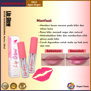 LIP GLOW MAGIC SR12 LIP BALM GLOSS SERUM BIBIR PELEMBAB BIBIR KERING PERONA BIBIR PINK NATURAL