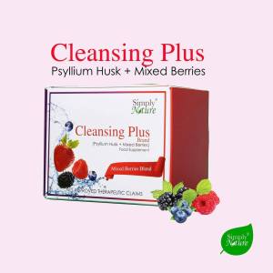 CleansingPlus Mixed Berries 15 sachets Natural Dietary Fibers Soluble & Insoluble Fiber Effective Weight Loss Weight Management Probiotic Regular bowel movement Detoxification Colon Cleanse Rich in Chlorophyll by SimplyNature
