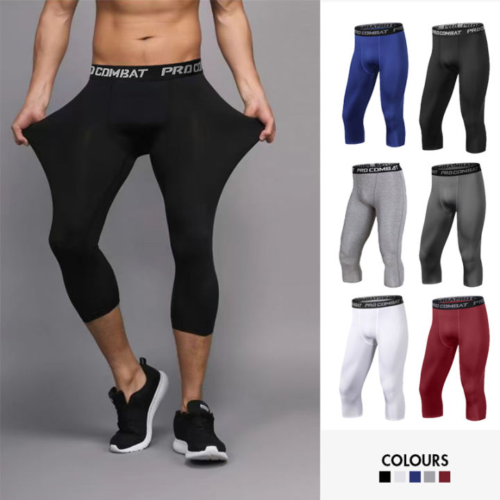 Pro Combat Compression 3 4 Tights Leggings Cool Dry Sports Tights Pants Baselayer Running Leggings 7808 Lazada PH