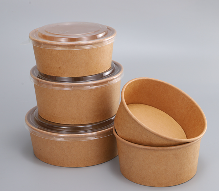 SG PRODUCT KRAFT PAPER BOWLS DISPOSABLE PAPER BOWL WITH LID | Lazada ...