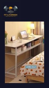 Double Layer Long Table – Space Saving Double Deck Desk for Home and work office- Fit and Furnish