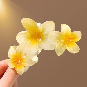 JEPITAN JEDAI KAMBOJA BUNGA 3 CLEAR AKSESORIS RAMBUT WANITA ELEGANT KOREAN STYLE