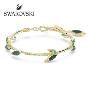 SWAROVSKI Dellium green bamboo diamond bracelet S925 sterling silver womens fashion bracelet hypoallergenic non-allergenic Valentines Day gift birthday gift for girlfriend bestie