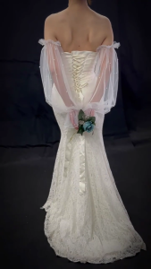 Wedding Detachable Puff Sleeves White Removable Long Handmade Bridal Arm Sleeves Cover Elegant Wedding Accessories