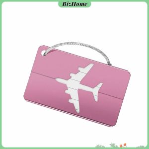 BizHome ป้ายแท็กอลูมิเนียมอัลลอยด์ แท็กติดกระเป๋า พวงกุญแจป้ายชื่อ Luggage Tag