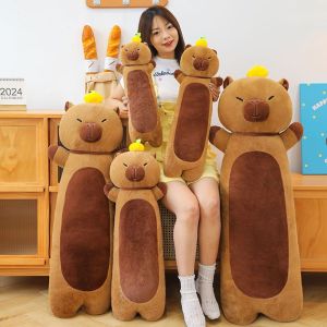 Cute Capybara Long Plushie Pillow Orange Plush Toy Doll Stuffed Toy Baby Pillow