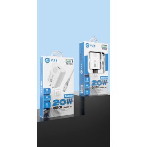 V2S VS-2305Q 20W QUICK CHARGING ADAPTER WITH 1M CHARGING CABLE