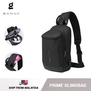 Bange Jazz Multi Compartment Water Resistant Fashion 9.7 Inch iPad Sling Bag USB Ultra Light Big Capacity Outdoor TraveI