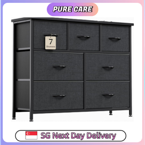 【Pure Care】 7-Drawer Fabric Storage Cabinet | Large Capacity Fabric Chest for Bedroom & Kids