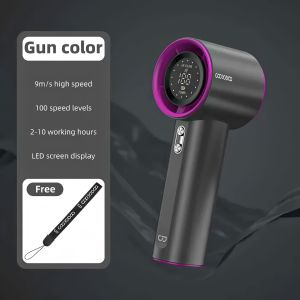 Handheld Fan Handheld Rechargeable Turbo Fan 1 to 100 Speed Level Handheld Fan 4-15 hours Working Time 8600 mAh Battery Capacity Handheld Fan Rechargeable Handheld Fan | ABS Plastic Handheld Fan