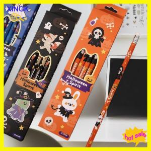 XINGK 12Pcs set Halloween Themed Pencils For Kids Birthday Halloween Party Gift Cartoon Pumpkin Ghost Pencil For School Rewards