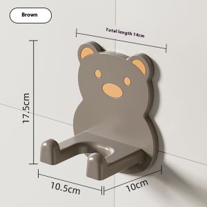 Fornicalmore Túi đựng đồ phòng tắm hiện đại gắn tường hình gấu dễ thương kệ đỡ Máy sấy tóc