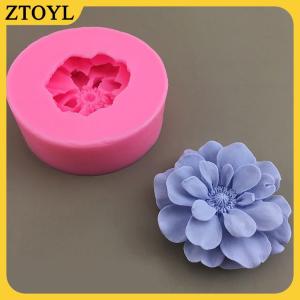 ZTOYL 1 cái đẹp hoa khuôn tự làm thạch cao nhựa nghệ thuật mềm Silicone fondant sô cô la khuôn xà phòng bánh trang trí dụng cụ nướng bánh