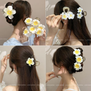 Pearl Plumeria Hair Clip New Flower Clip for Women Girls Hairpins Egg Flower Barrette Hawaiian Beach Hair Clips