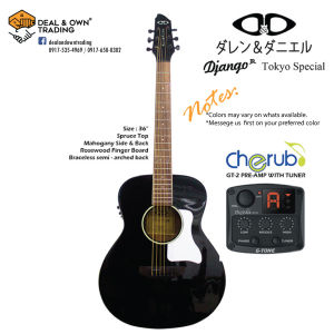D&D Django Jr. Tokyo Special Acoustic GT-2 Black w/ Bag (Black)
