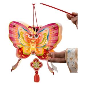 SWEET TIM lantern chinese灯笼 traditional 中秋节灯笼diy Butterfly Mid-Autumn Festival Glow Lanterns Rabbit Paper Luminous Lantern Creative Chinese Style Childrens Hand-held Lanterns Children Gift