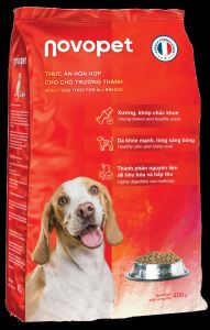 Gói 400gr - thức ăn cho chó Novopet -Orgo dạng hạt dành cho chó trưởng thành trên 10kg
