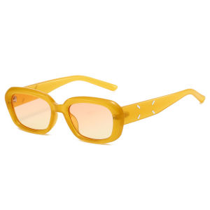 JN IMPRESSION แว่นตากันแดดกรอบขนาดเล็กส่วนบุคคลแว่นกันแดดแฟชั่นฮิปฮอปสำหรับผู้หญิงสีลูกอมใหม่ฉบับภาษาเกาหลีสตรีทสไตล์ขายส่ง