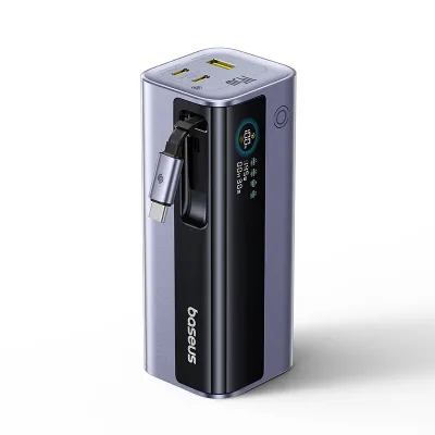 Baseus EnerGeek GR11 145W 10000mAh/20000mAh Power Bank Built-in Retractable USB-C Cable Portable for Phone Laptop