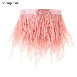 YESMILE Womens Fashion Crafts Accessories Feathers Ribbon 1 Meter Long Plumes Ribbon Selvage 8-10 CM Wide Ostrich Feathers Trim