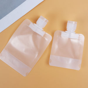 ถุงจ่ายโลชั่นแบบพับด้านบนขนาด 30/50/100 มล. กระเป๋าเก็บของเหลวสำหรับการเดินทางนำกลับมา แบบพกพา