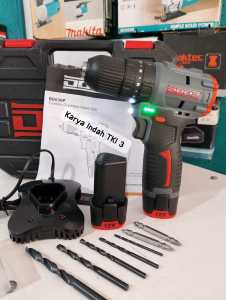 Bor Kayu Besi Doliz BD636P 10mm 12Volt Cordless Brushless Drill BD 636P Mata Bor