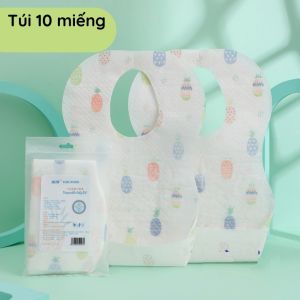 Yếm giấy ăn dặm cho bé sử dụng một lần ( túi 10 chiếc) Yếm chống thấm vệ sinh yếm giấy phù hợp đi du lịch - Loki