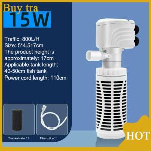 [Buytra] 3 In 1 Aquarium Filter Pump Silent Fish Tank Submersible Air Oxygen Aerator Aquarium Air Pump Water Changer Pump Wave Maker