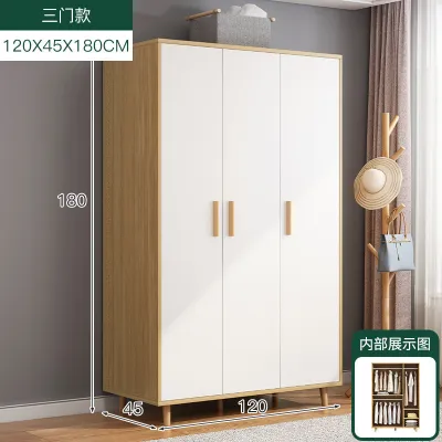 Simple Wardrobe Cupboard Little Closet Household Bedroom Small Apartment Modern Corner Cabinet Rental Room Children Wardrobe