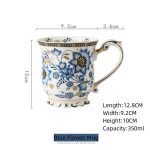 OMK European classical style bone china mug 350ML Ceramic coffee cup