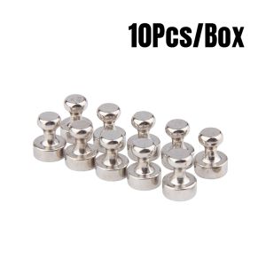 Nurm 10Pcs Magentic Pushpins Strong Magnet Fridge Whiteboard Magnet Push Pin Office Stationery Supplies