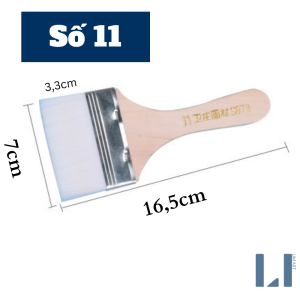 Cọ vẽ cán gỗ bản lớn lông trắng nhiều size panhxo chổi vẽ panh xô chuyên dụng màu nước acrylic sơn dầu...