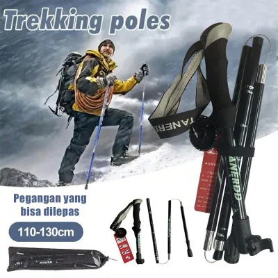 COD Tongkat Hiking lipat Trekking Poles Folding Hiking Stick Collapsible Hiking Poles Trekking Stick Walking Poles Nordic Walking Sticks